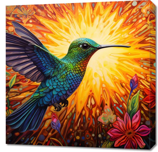 Obraz 70x70cm Koliber Barw zdjęcie 1