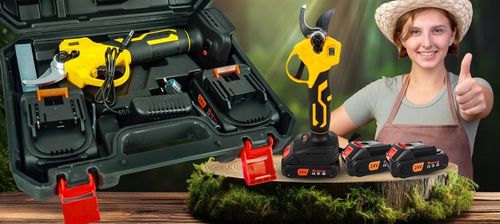 SEKATOR AKUMULATOROWY ELEKTRYCZNY NOŻYCE SEKATOR OGRODOWY MOCNY 2x 24V na Arena.pl