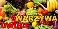 OWOCE WARZYWA GOTOWY projekt tani BANER afisz 1x2m