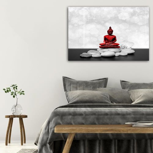 Deco Panel, Budda na kamieniach zen 2 90x60 na Arena.pl