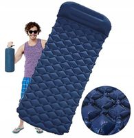 DMUCHANY MATERAC KARIMATA TURYSTYCZNA Z PODUSZKĄ GRANATOWY WODOODPORNY