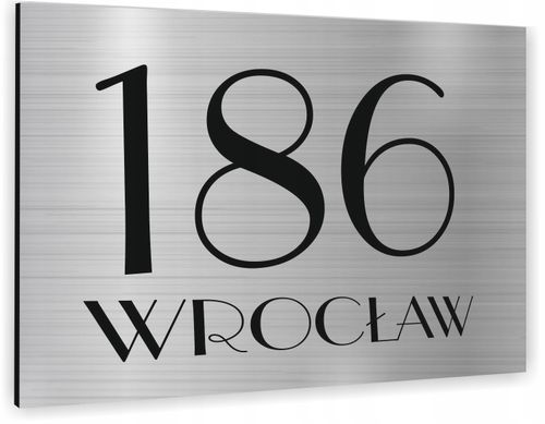 NUMER NA BUDYNEK dom Tabliczka INOX ALUMINIUM 3D na Arena.pl