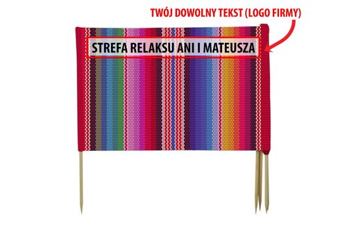 PARAWAN PLAŻOWY paski z indywidualnym napisem 8 PANELI 64.8 na Arena.pl