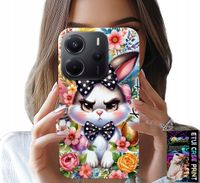 ETUI DO XIAOMI NOTE 14 4G - KRÓLIK WIELKANOCNY, ZAJĄC, JAJKA + SZKŁO