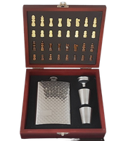 Zestaw Upominkowy Szachy + Piersiówka + Kieliszki + Lejek Gentelo