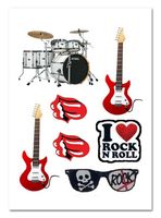 Wydruk cukrowy na tort A4 Rock n Roll DIY