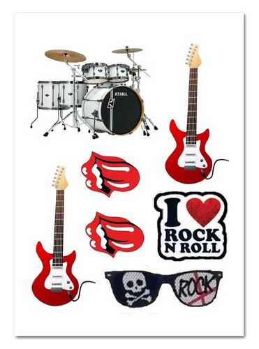 Wydruk cukrowy na tort A4 Rock n Roll DIY na Arena.pl