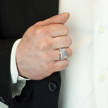 SREBRNY SYGNET Z ORNAMENTAMI PRÓBA SREBRA 925 GRAWER GRATIS na Arena.pl