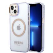 Guess GUHMP14SHTCMU iPhone 14 6,1" purpurowy/purple hard case Gold Outline