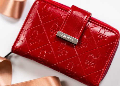 portfel damski z tłoczonym monogramem - rovicky na Arena.pl