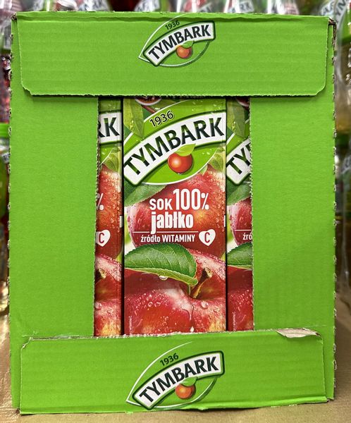 Tymbark sok jabłkowy 1l - karton zdjęcie 1
