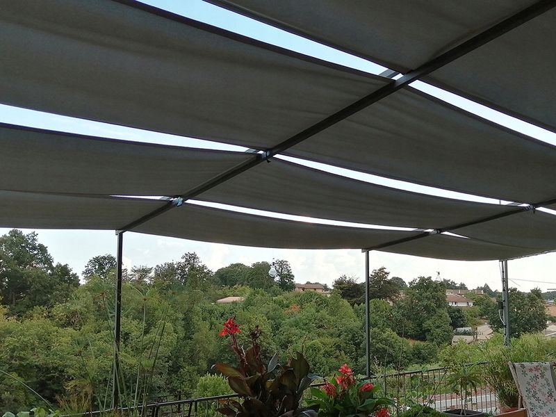 PAS ALTANOWY ŻAGIEL PRZECIWSŁONECZNY WODOSZCZELNY NA PERGOLĘ SZARY 0,4X5 zdjęcie 6