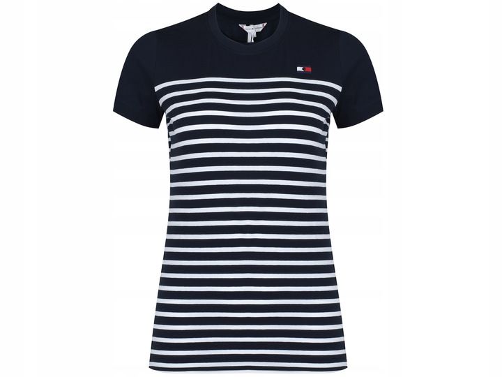 Tommy Hilfiger - DAMSKI T-SHIRT KOSZULKA TH10065-004 bluzka marynistyczna zdjęcie 2