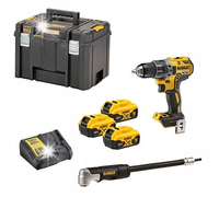 DeWALT DCD791P3A WKRĘTARKA 18V 3x5,0Ah + GŁOWICA WIERTARKA BEZSZCZOTKOWA