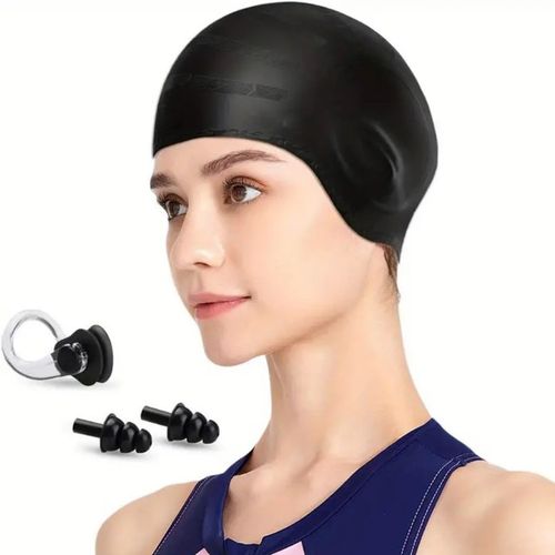 DUŻY Czepek Pływacki do wody na Basen dla KOBIET z długimi włosami SILIKON na Arena.pl