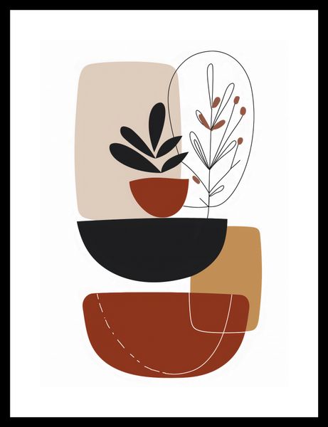 Plakat 25x35cm Botaniczna Abstrakcja zdjęcie 3