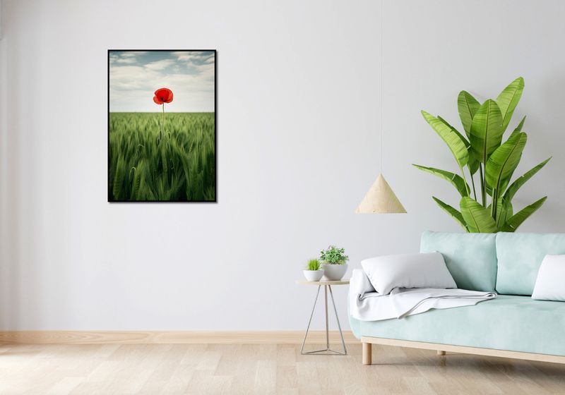 Plakat 64x90cm Samotny Mak na Polu zdjęcie 4