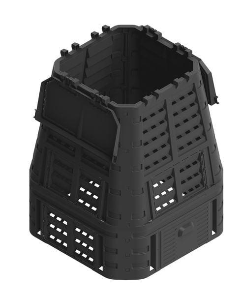 Kompostownik 740L | Czarny, Wymiary 93.3x93.3x113 cm, Kolor Czarny, Patrol Group zdjęcie 1