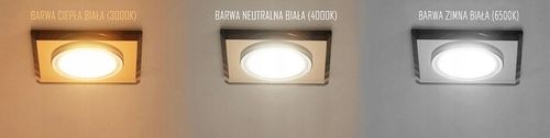Zestaw 6x oprawa halogenowa SZKLANA + LED GU10 6W na Arena.pl