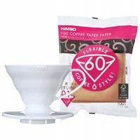 Zaparzacz do kawy drip Hario V60-01 filtry 100szt