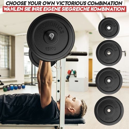 PHYSIONICS Obciążniki 2 x 15 kg, 31 mm, żeliwo na Arena.pl