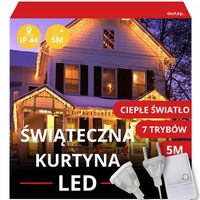 GIRLANDA LED ŚWIĄTECZNA 5M 150 LAMPEK KURTYNA DO DOMU WNĘTRZA NA ZEWNĄTRZ
