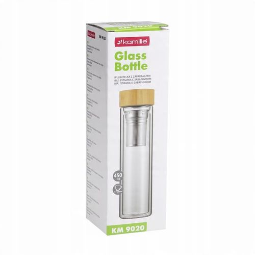 BUTELKA SZKLANA TERMICZNA Z ZAPARZACZEM FILTREM BIDON NA WODĘ KAMILLE na Arena.pl