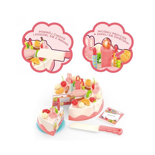 WOOPIE Tort Urodzinowy do Krojenia na Rzepy Świeczki Owoce 40 el. na Arena.pl