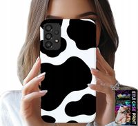 ETUI DO SAMSUNG A52 / A52S - CZARNO - BIAŁE ŁATY KROWA, MODNE WZORY