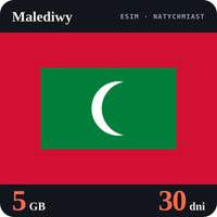 Karta eSIM Internet Malediwy 5 GB na 30 dni - bez rejestracji