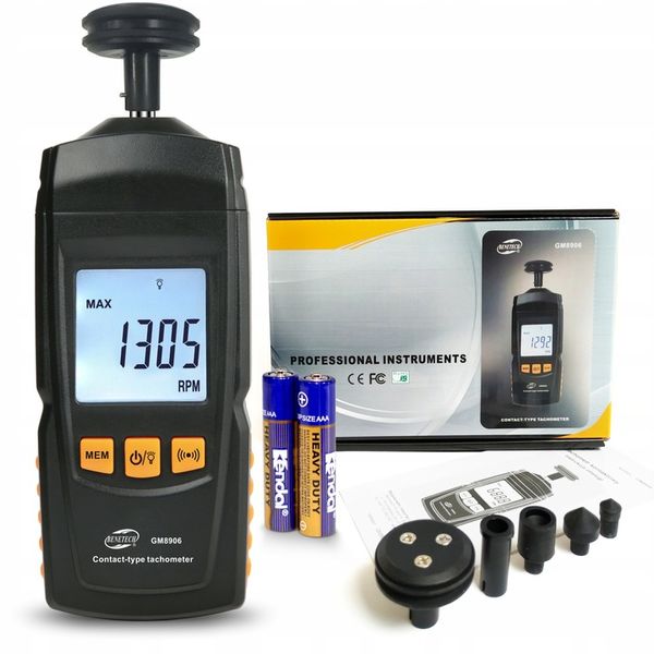 TACHOMETR LCD MIERNIK OBROTÓW DO 99999 RPM GM8906 zdjęcie 1