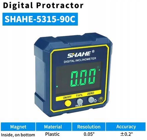 Kątomierz cyfrowy SHAHE poziomica elektroniczna na Arena.pl