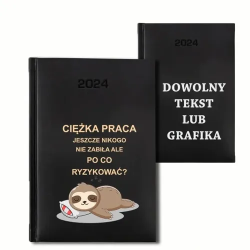 PERSONALIZOWANY KALENDARZ KSIĄŻKOWY PLANER TERMINARZ 2024 A5 NADRUK na Arena.pl