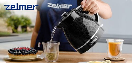 CZAJNIK ELEKTRYCZNY ZELMER BEZPRZEWODOWY PŁASKA GRZAŁKA CICHY 1,7L na Arena.pl