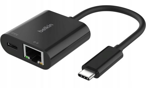 Adapter z ładowaniem USB-C PD 3.0 100W do GB Ethernet, Belkin przejściówka na Arena.pl