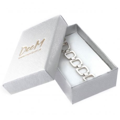 SREBRNA BRANSOLETKA PROSTOKĄTY SREBRO PRÓBY 925 na Arena.pl