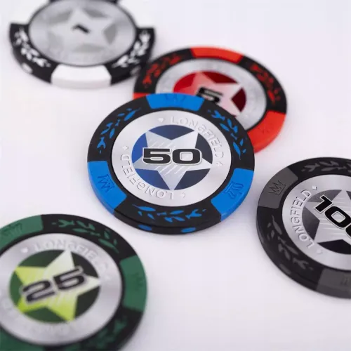 Żetony 14g Zestaw do Pokera 500 szt w Srebrnej Walizce 2 Talie Kart-Kości na Arena.pl