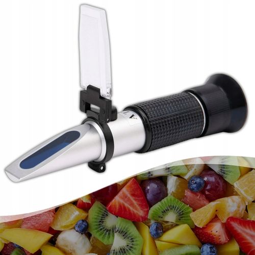 REFRAKTOMETR DO MIODU CUKROMIER + ZAWARTOŚĆ WODY KALIBRACJA MIERNIK CUKRU na Arena.pl