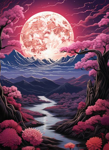 Plakat 40x55cm Różowa Kraina Marzeń zdjęcie 1