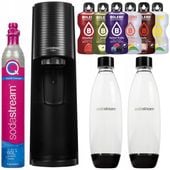 SATURATOR DO WODY SODASTREAM TERRA CZARNY 2 BUTELKI CYLINDER 6 NAPOI ZESTAW