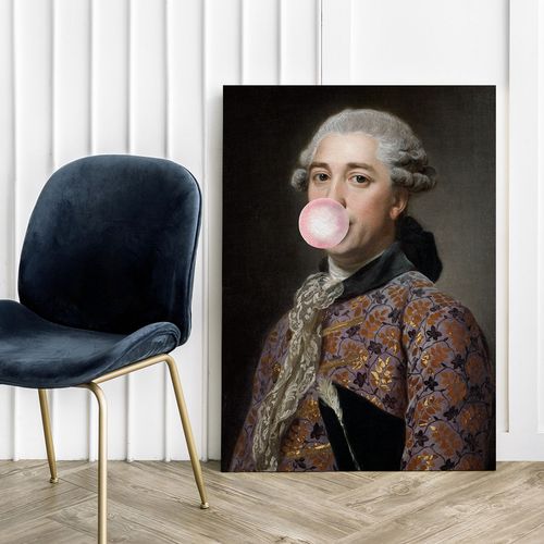 Obraz na płótnie dżentelmen z balonem portret 70x100 cm na Arena.pl