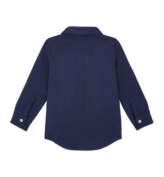 Koszula chłopięca bawełniana granatowa 104/110 zdjęcie 2