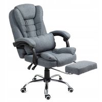 Tkaninowy biurowy fotel podnóżek GIOSEDIO NBR011