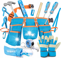Hi-Spec 16pc Blue Kids Real Metal Zestaw narzędzi ręcznych Zestaw & Pas nar