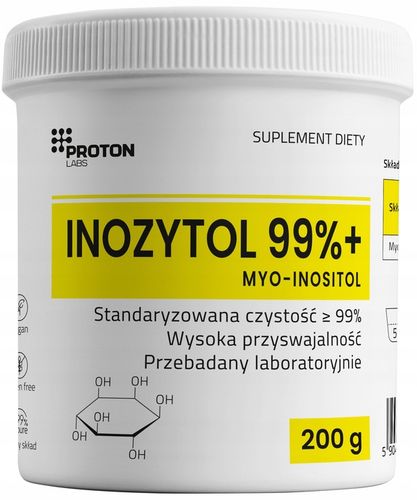 Proton Labs MIO-INOZYTOL czysty 99%+ PURE Myo-Inositol 200 g Witamina B8 na Arena.pl