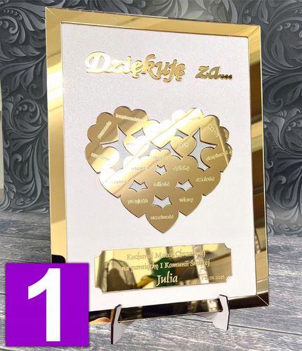 Podziękowanie dla Chrzestnych Dziadków Rodziców Prezent obraz 3D na Arena.pl