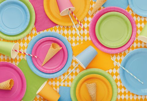 Talerzyki papierowe Basic pomarańczowe, 18 cm 6 szt. na Arena.pl