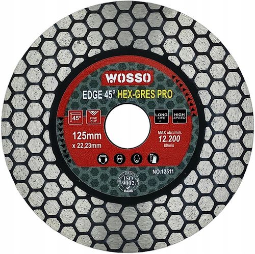 Tarcza DIAMENTOWA 125 do CIECIA pod katem 45 stopni gresu PERFECT Gres na Arena.pl