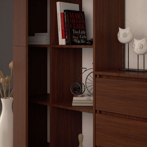 REGAŁ BIUROWY R 80 cm CLP 1 DRZWI 4 PÓŁKI WENGE na Arena.pl