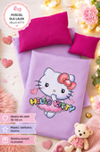 Hello Kitty komplet poscieli dla lalki do wózka łóżeczka kołyski 4 elementy